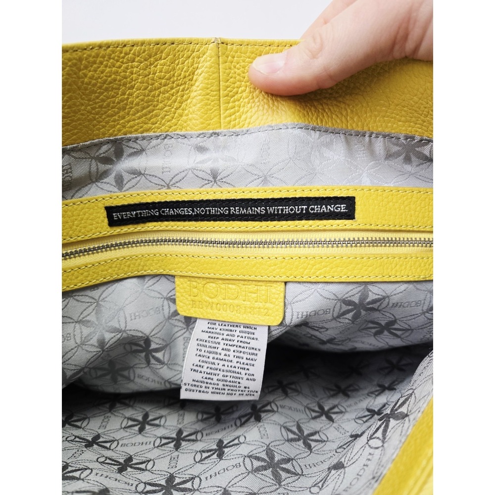 Vintage Bodhi Large yellow leather bag purse - Picture 5 of 8